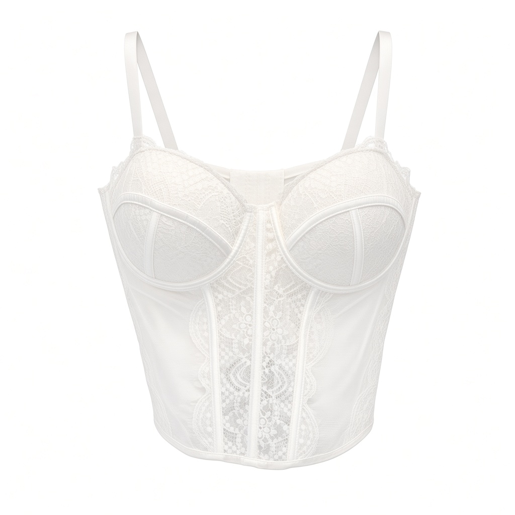 Lace Bustier — White