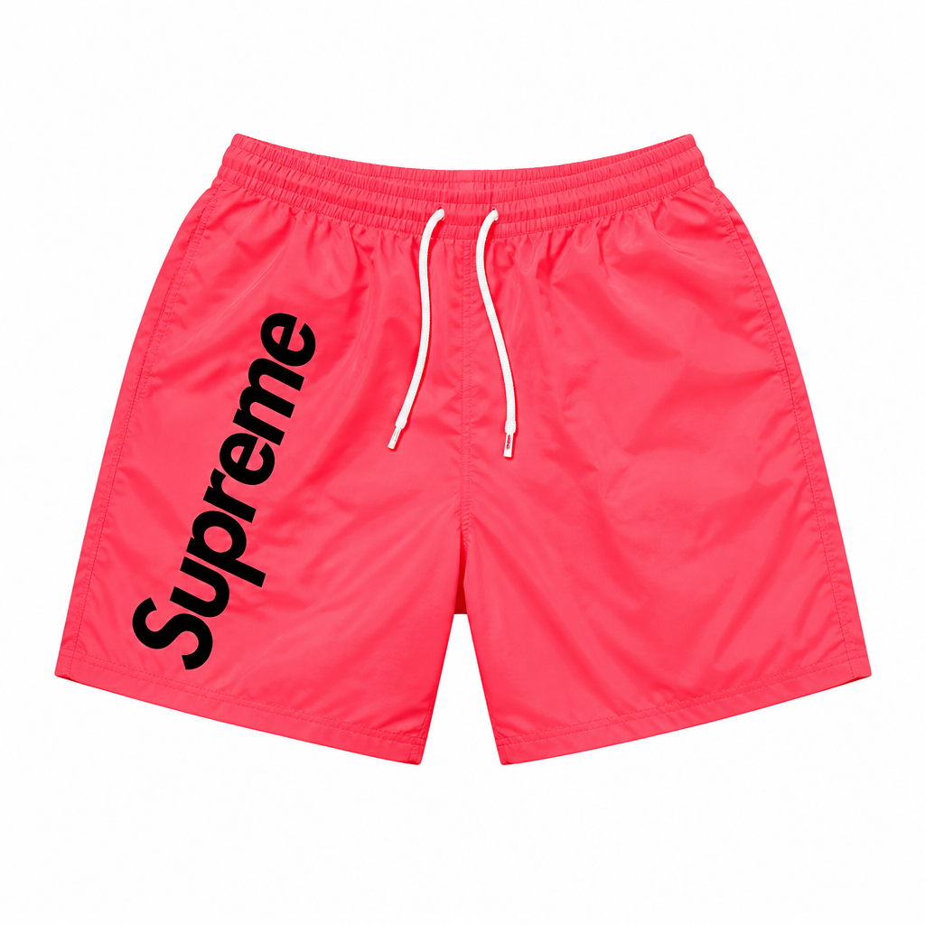 Nylon Logo Shorts — Pink