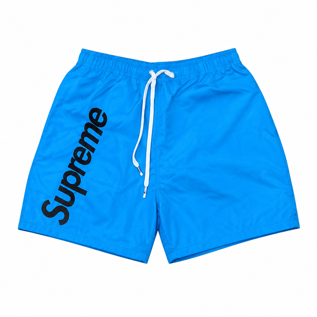 Nylon Logo Shorts — Sky