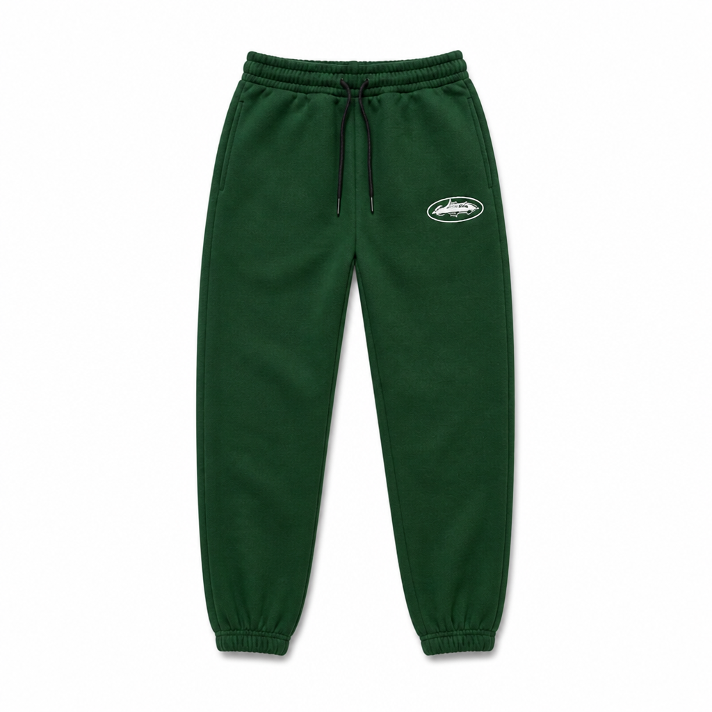 Fleece Track Pants — Green
