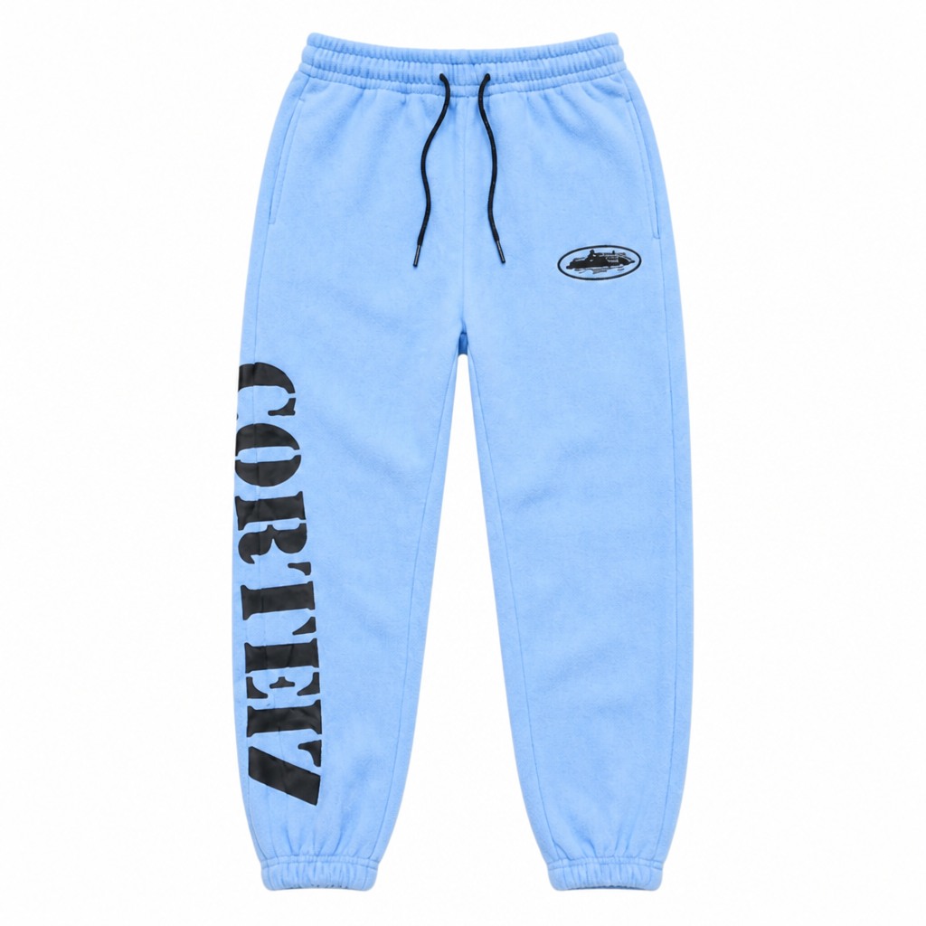 Fleece Track Pants — Sky